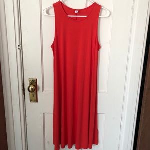 Old Navy Dress Size M Tall Orange Flare Swing